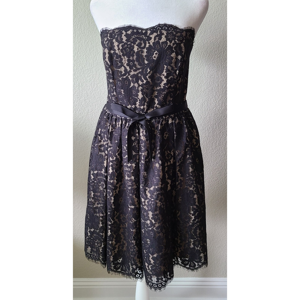 Whimsigoth‎ Lace Strapless Dress 12 Retro Festival Y2K Floral Robert Rodriguez